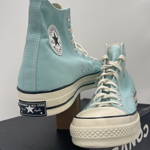Converse Men’s High-Top Sneakers in Aqua A00621C CHUCK 70 HI SOFT JUNIPER/EGRET - Picture 8 of 16